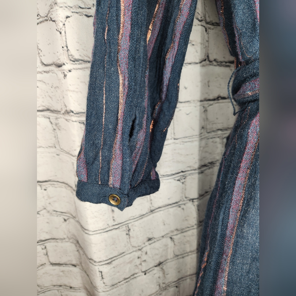 Anthropologie‎ Midnight Ruffled Midi Dress Size SP - Picture 10 of 12